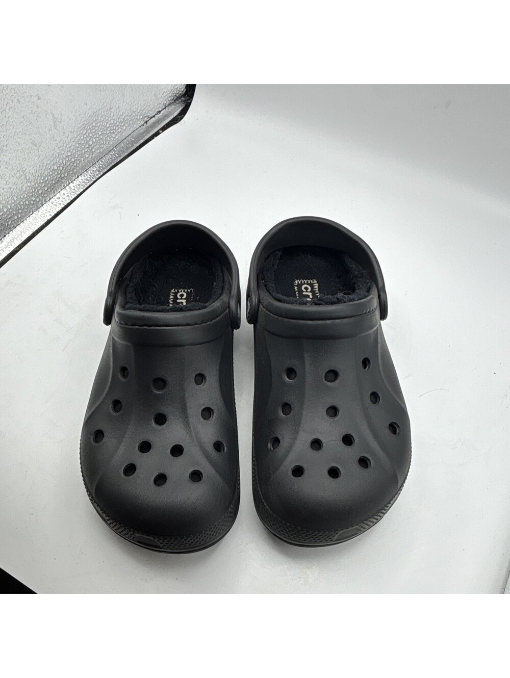 Crocs Classic Lined Clog Unisex Men’s 6 women’s 8 Black Slip On Casual Shoes - Picture 5 of 9